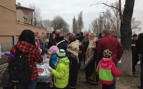 Масленичные гулянья в приюте для животных в Харькове