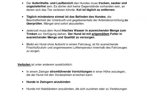 Памятка по содержанию собак в Германии